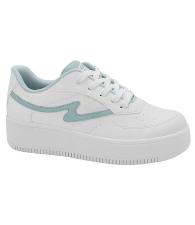Tênis Feminino Casual Detalhes Quiz Branco