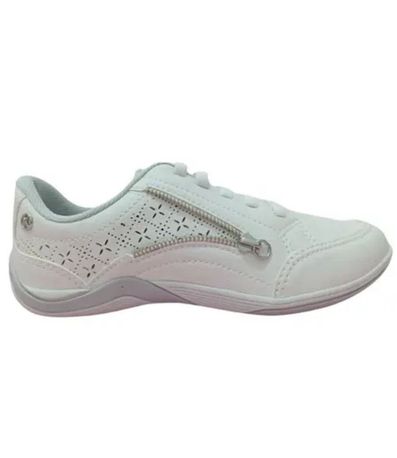 Tênis Feminino Casual Recortes Ziper Kolosh
