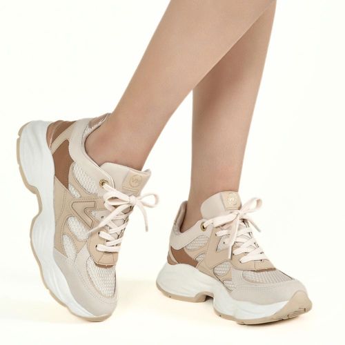 Tênis Feminino Casual Robusto Via Marte Nude Branco