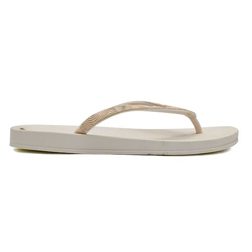 Chinelo Dedo Ipanema Bege e Ouro Feminino