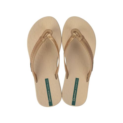 Chinelo Dedo Ipanema Bege e Verde Feminino