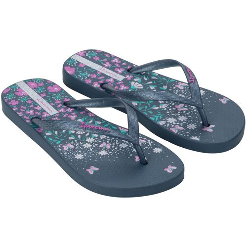 Chinelo Dedo Ipanema Preto e Azul Feminino