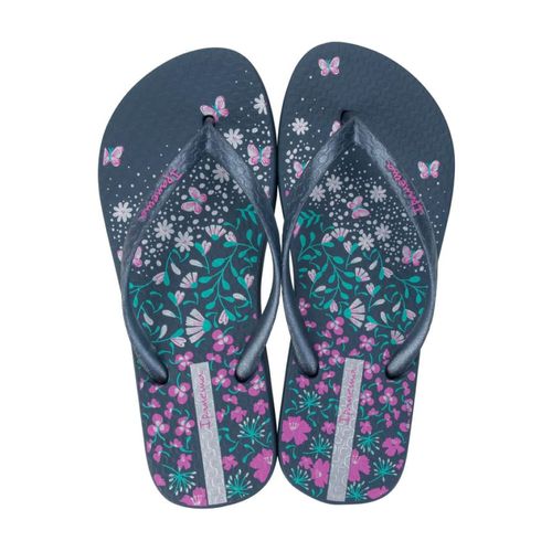 Chinelo Dedo Ipanema Preto e Azul Feminino
