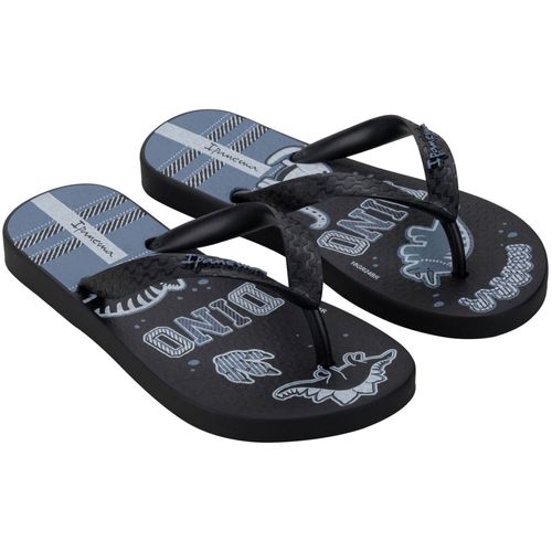Chinelo Dedo Ipanema Preto e Azul Menino Juvenil
