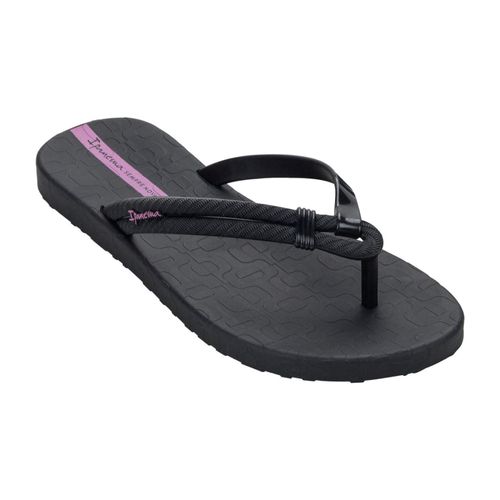 Chinelo Dedo Ipanema Preto e Lilás Feminino