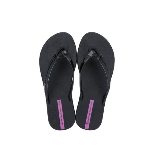 Chinelo Dedo Ipanema Preto e Lilás Feminino