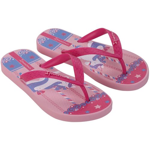Chinelo Dedo Ipanema Rosa e Azul Menina Juvenil