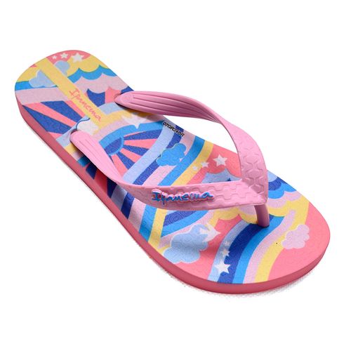 Chinelo Dedo Ipanema Rosa e Azul Menina Juvenil