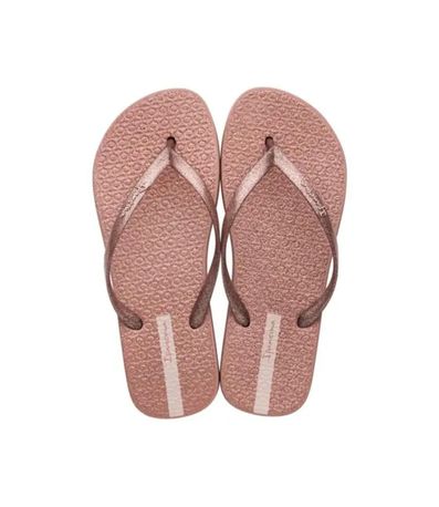 Chinelo Dedo Ipanema Rosa e Glitter Feminino