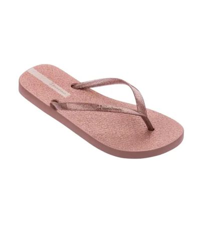Chinelo Dedo Ipanema Rosa e Glitter Feminino