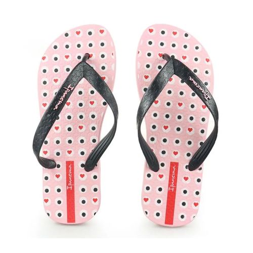 Chinelo Dedo Ipanema Rosa e Preto Feminino