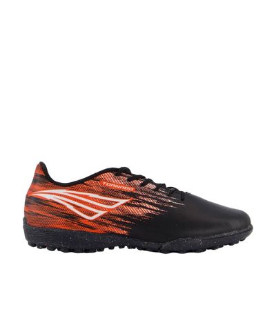 Chuteira Society Penalty Tornado Y-1 Preta e Vermelha Masculina