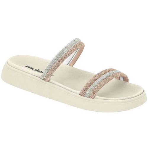 Papete Rasteira Moleca Branco Off Feminina