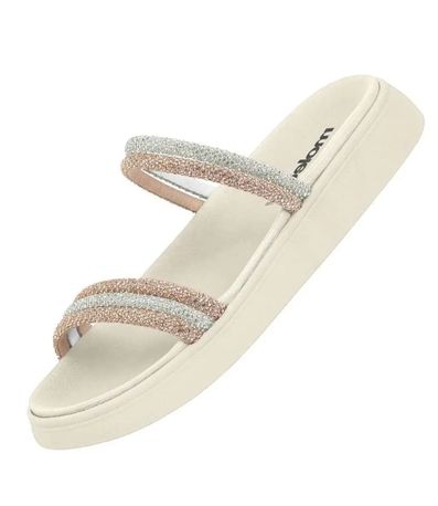 Papete Rasteira Moleca Branco Off Feminina