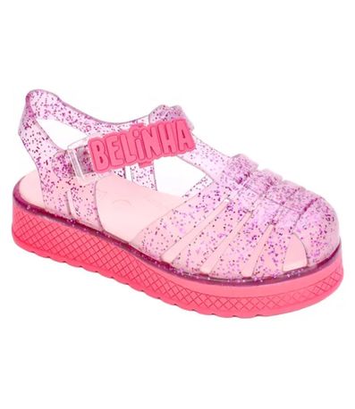Rasteira Flatform Kidy Gloss Rosa Menina