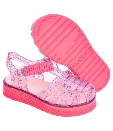 Rasteira Flatform Kidy Gloss Rosa Menina