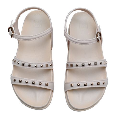 Sandália Flatform Zaxy Off White Médio Feminina