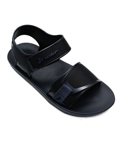 Sandália Flats Grendene Kids Preto e Azul Infantil
