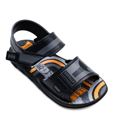 Sandália Flats Grendene Kids Preto e Grafite Infantil