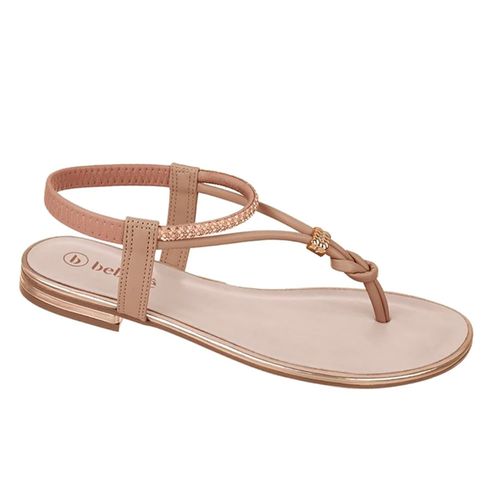Sandália Rasteira Bebecê Rosê Feminina
