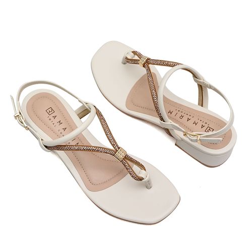 Sandália Salto Ramarim Coconut Feminina