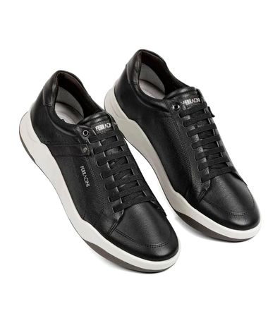 Sapatênis Casual Ferracini Wind Preto e Chocolate Masculino