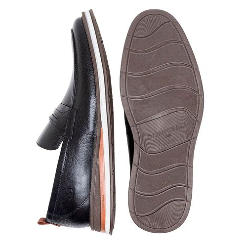 Sapato Casual Democrata Preto Masculino