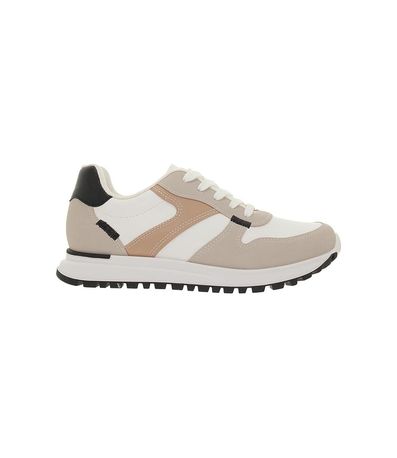 Tênis Casual Vizzano Off White e Bege Feminino