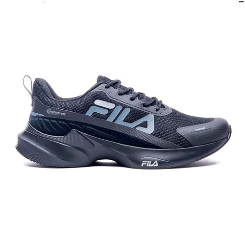 Tênis Esportivo Fila Progress Lite Preto e Grafite Masculino