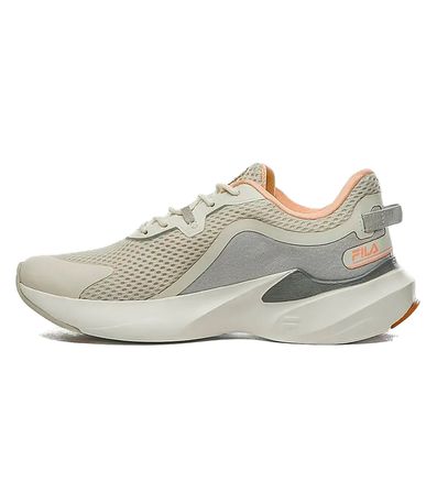 Tênis Esportivo Fila Recovery Branco e Salmão Feminino