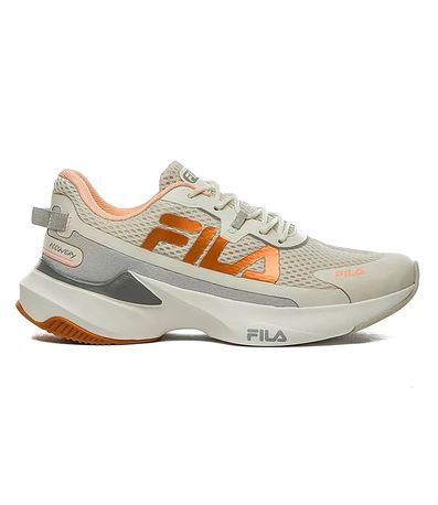 Tênis Esportivo Fila Recovery Branco e Salmão Feminino