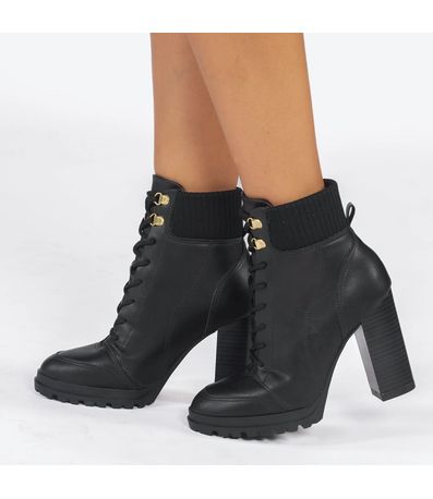 Bota Feminina Salto Grosso Vizzano Preta