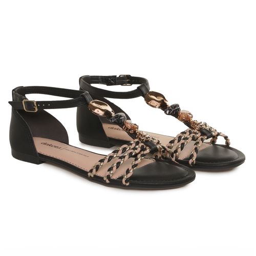 Sandália Feminina Rasteira Dakota Preta