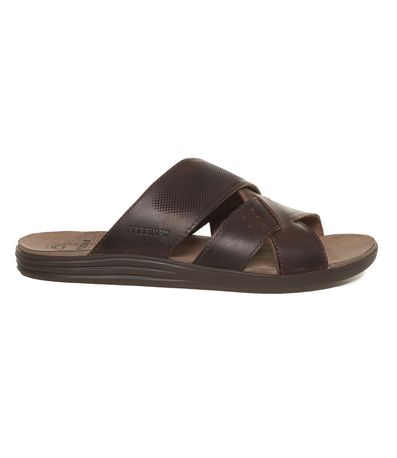 Sandália Masculina Tiras Couro Free Way Marrom