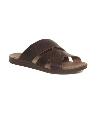 Sandália Masculina Tiras Couro Free Way Marrom