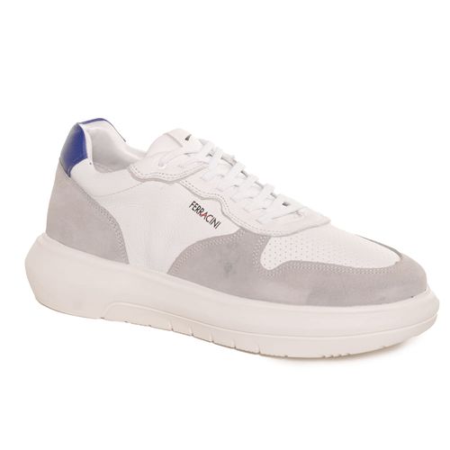 Sapatênis Ferracini Easy Branco e Cinza Masculino