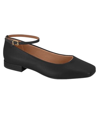 Sapatilha Bico Quadrado Fivela Vizzano Feminina