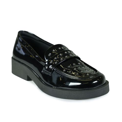 Sapato Feminino Mocassim Spike Verniz Quiz Preto