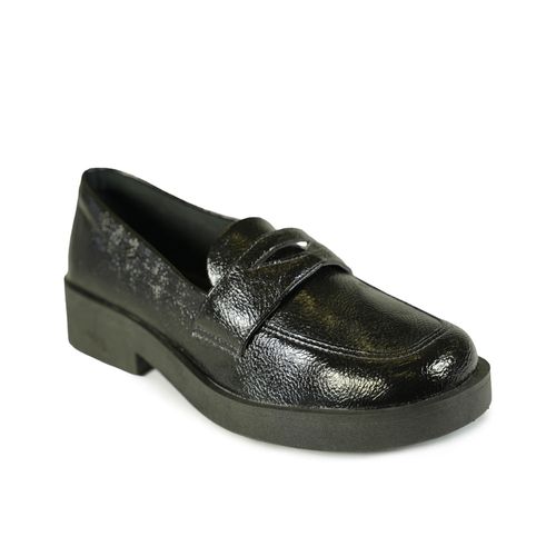 Sapato Feminino Mocassim Tratorado Basic Quiz Preto