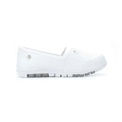 Sapato Feminino Slip On Brilho Kolosh Branco Off