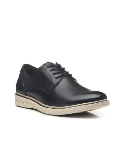 Sapato Masculino Social Couro Cadarço Pegada Preto