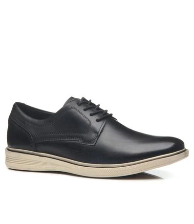 Sapato Masculino Social Couro Cadarço Pegada Preto