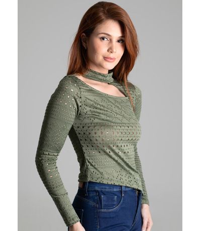 Blusa Sawary Manga Comprida - 277816