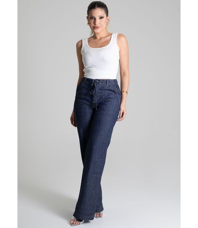 Calca Jeans Sawary Pantalona Wide Leg - 278933