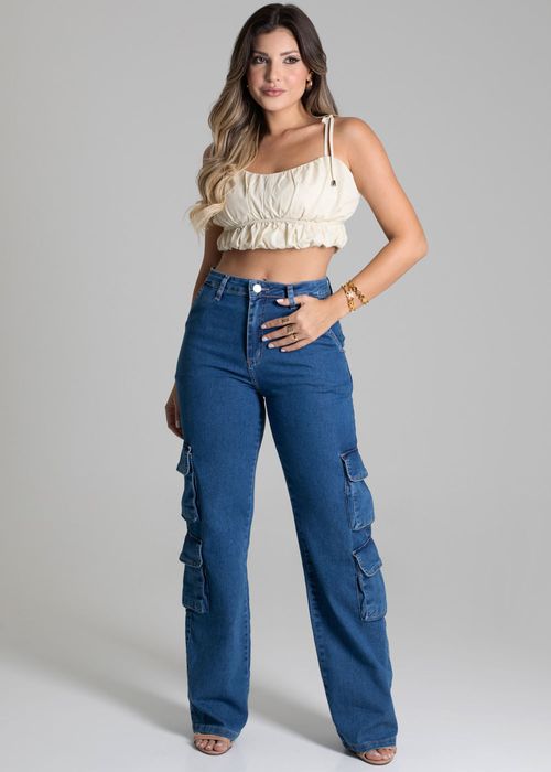 Calça Jeans Sawary Wide Leg - 277948