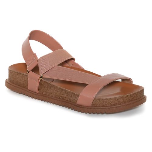 Sandália Rasteira Nude Elastico Beira Rio Feminina