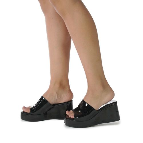 Tamanco Feminino Anabela Quiz Preto