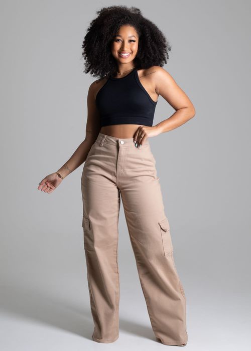 Calça Sarja Sawary Wide Leg - 277775