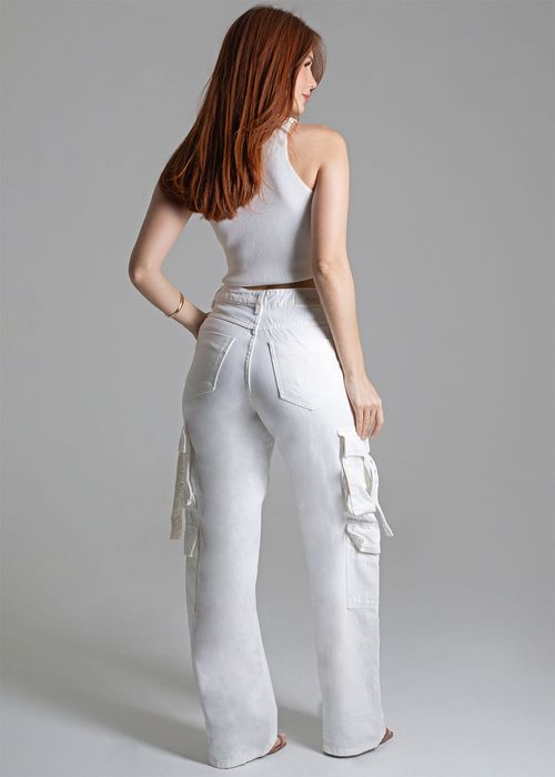 Calça Sarja Sawary Wide Leg - 278009