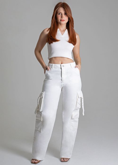 Calça Sarja Sawary Wide Leg - 278009